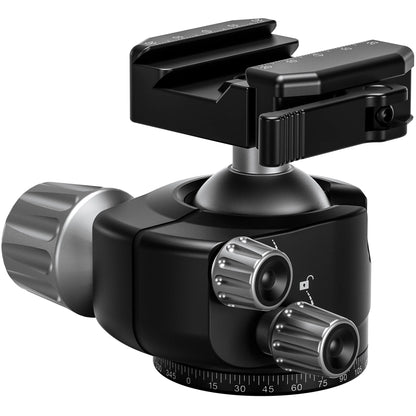 55mm Low Profile Ball Head | Lever-Release Hybrid Clamp | Arca + Picatinny