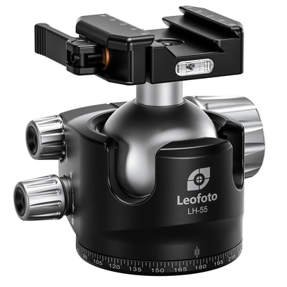 55mm Low Profile Ball Head | Lever-Release Hybrid Clamp | Arca + Picatinny